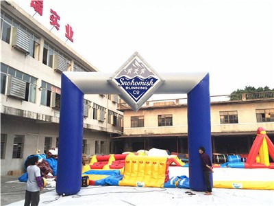 custom inflatable start finish arch supports for sale ,inflatable race arch China BY-AD-019